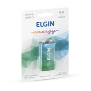 Bateria 9V Alcalina Elgin 6LR61 Alta Duração, 1 Unidade - Forcetech