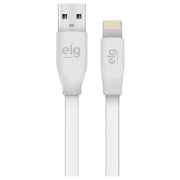 Cabo Flat ELG Lightning Recarga/Sincronização 1,25 Metro Branco S810 - Forcetech