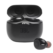Fone De Ouvido JBL Tune 125 TWS Bluetooth 5.0, Pure Bass, Driver de 5,8 mm, Bateria de 32 Horas com o Case Preto - Forcetech