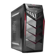 Gabinete Gamer C3Tech MT-G70BK Sem fonte Preto/Vermelho - Forcetech