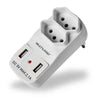 Adaptador Multilaser 2 Saidas 2P+T e 2 Portas USB 2.1A - WI331 - Forcetech
