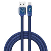 Cabo ELG Tipo-C em Tecido Canvas 1 Metro Azul - CNVC10BE - Forcetech