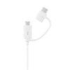 Cabo USB Samsung 2 em 1 Micro USB e Tipo-C, Branco, 1,5m de Comprimento, EP-DG930DWPGBR - Forcetech