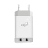 Carregador de Parede Universal ELG WC124A 2 Saídas USB, 1A e 2.4A, Branco - Forcetech
