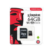 Cartão de Memória Micro SD Kingston 64GB, Classe 10, com Adaptador SD, Canvas Select  - Forcetech