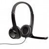 Headset Logitech H390 Áudio Digital,USB para PC, Com Microfone, em Couro Preto - Forcetech