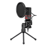 Microfone Redragon Gamer Streamer Seyfert GM100, Com Tripé, Conexão P2 3.5mm, Preto - Forcetech