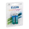 Pilhas AA Alcalinas Elgin LR6 com 2 Unidades - Forcetech