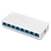 Switch de Mesa Mercusys MS108 de 8 Portas RJ45 de 10/100Mbps, Branco - Forcetech