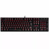 Teclado Gamer Mecânico Redragon Mitra K551 LED Vermelho, Switch Brown - Forcetech