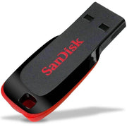 Pen Drive 16GB Sandisk Cruzer Blade Preto e Vermelho - Forcetech